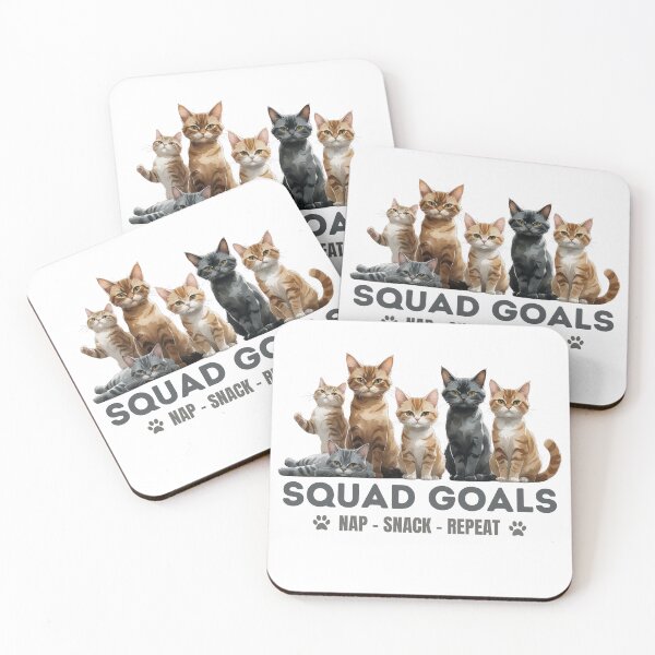 Item preview, Cat Squad Goals - Nap Snack Repeat designed and sold by PangJing.