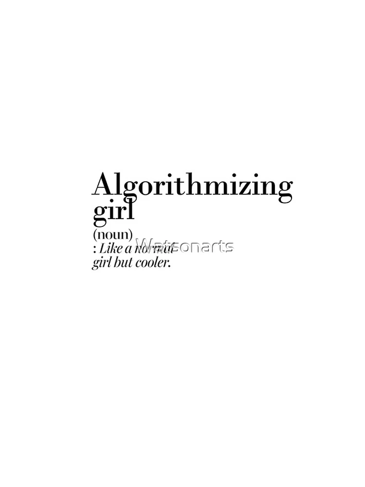 Thumbnail 4 of 4, iPhone Case, Algorithmizing Girl Definition - Funny Algorithmizing Lover designed and sold by Watsonarts.
