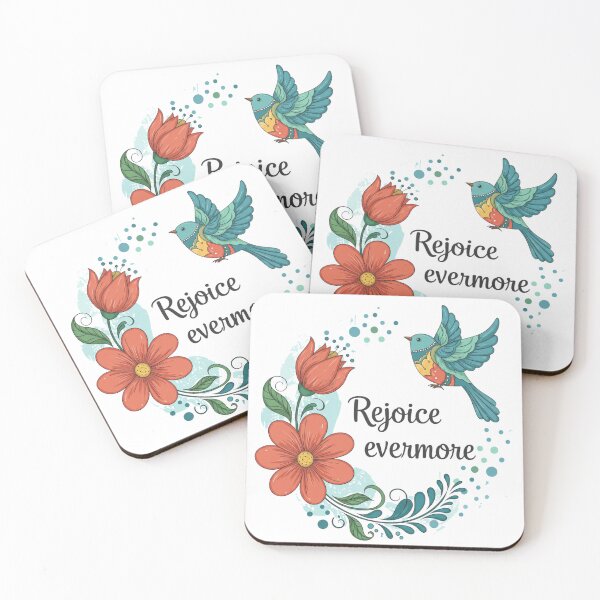 Item preview, Rejoice Evermore, Floral Bird Joyful Design designed and sold by Faithloveshop.