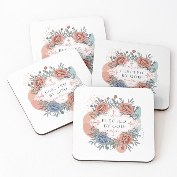 Item preview, Elected by God - Floral Christian Art  designed and sold by Faithloveshop.
