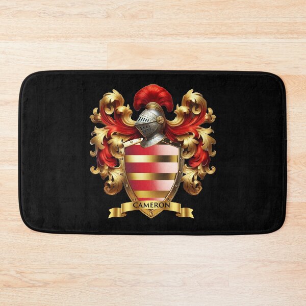 Item preview, Cameron Family Crest – Heritage Coat of Arms with Regal Red and Gold Flourishes designed and sold by Highlandkings.