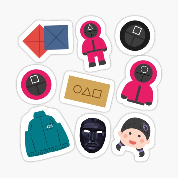 Item preview, Player 456, Invitation Card, Pink Guard, Frontman, Ddakji, Young Hee Pack Squid Game Netflix designed and sold by KamiTrendz.