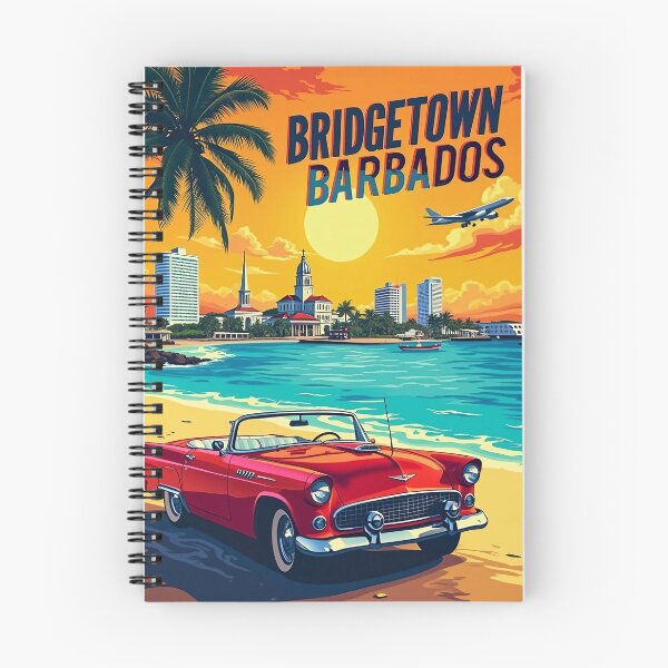 Item preview, Vibrant Bridgetown Barbados | Retro Pop Art Travel Poster | Colorful Island Vibes | Tropical Paradise Art | Barbados Cityscape designed and sold by PaintedPixels01.