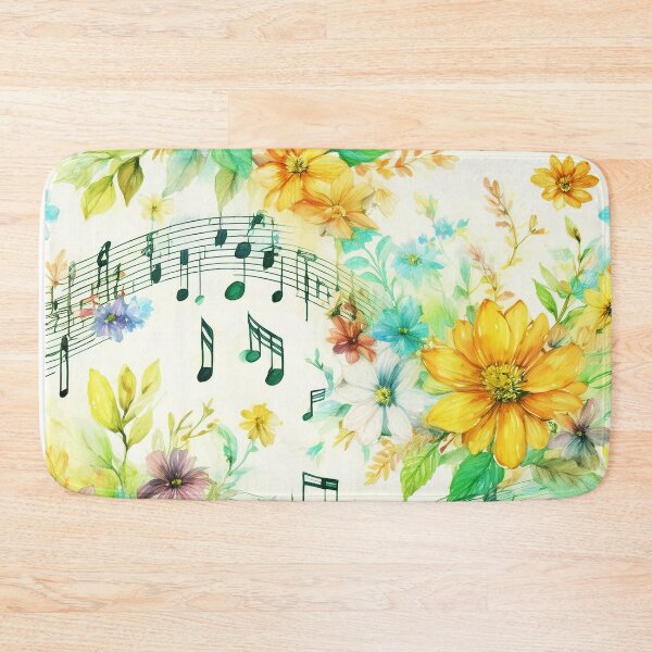 Item preview, Ditsy Floral Music Notes Print  designed and sold by Flower Magic .