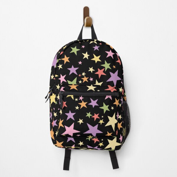 Item preview, Colorful Stars on Black Background Seamless Pattern designed and sold by ArtAlmstEvryDay.