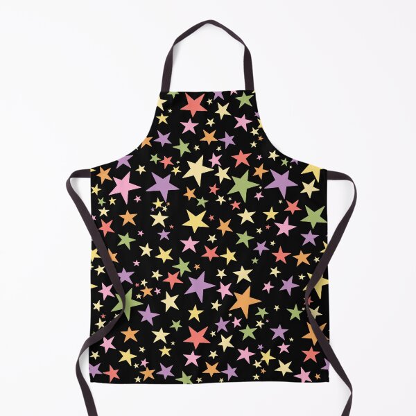 Item preview, Colorful Stars on Black Background Seamless Pattern designed and sold by ArtAlmstEvryDay.