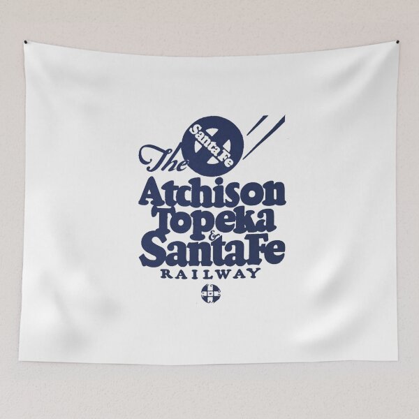 Artikelvorschau, Vintage Blue Atchison Topeka and Santa Fe Railway entworfen und verkauft von QuayTradingCo.