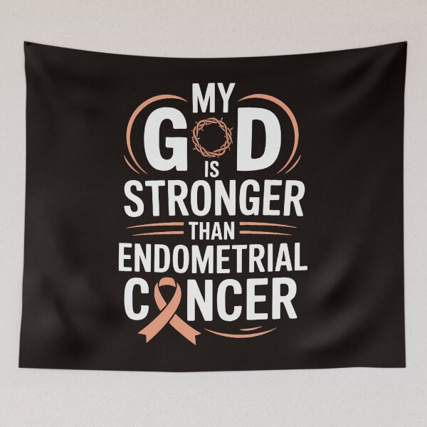 Item preview, My God Is Stronger Than Endometrial Cancer designed and sold by MAKOPOKOShop.