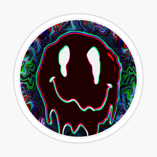Item preview, Drippy Red Smiley – Dark Trip Psychedelic Design designed and sold by remipebbles.