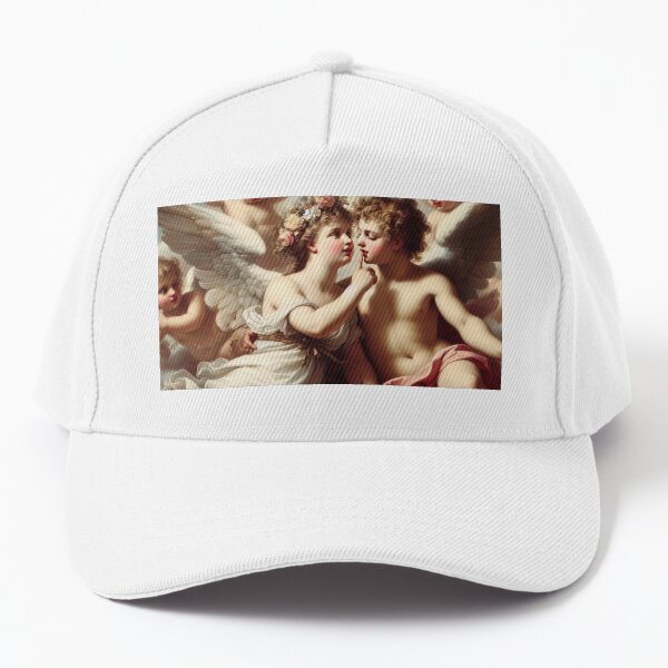 Item preview, Mythology Cupid and Psyche, Lovers Putti, Valentine Cherubs Rococo Angel Baroque Floral Painting designed and sold by Anticulture.