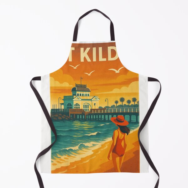 Item preview, Sunset at St Kilda Beach with Pavilion View, Melbourne Victoria designed and sold by Places On Earth.