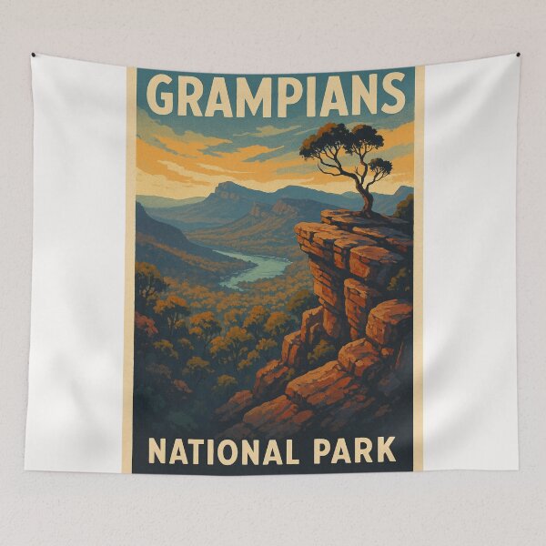 Item preview, Grampians National Park Sunset Overlook, Victoria Australia designed and sold by Places On Earth.