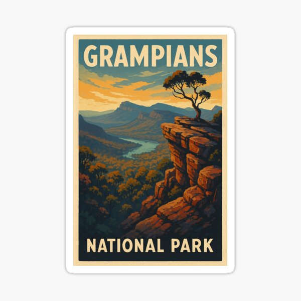 Item preview, Grampians National Park Sunset Overlook, Victoria Australia designed and sold by Places On Earth.