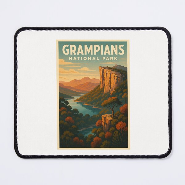 Item preview, River Valley and Cliffs at Grampians National Park, Western Victoria designed and sold by Places On Earth.