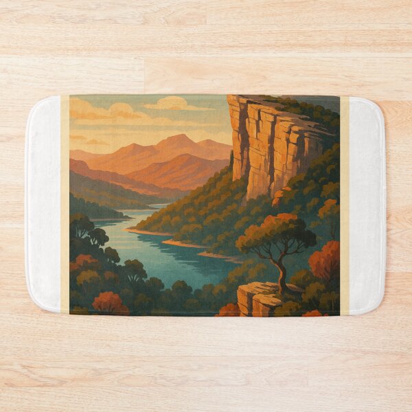 Item preview, River Valley and Cliffs at Grampians National Park, Western Victoria designed and sold by Places On Earth.