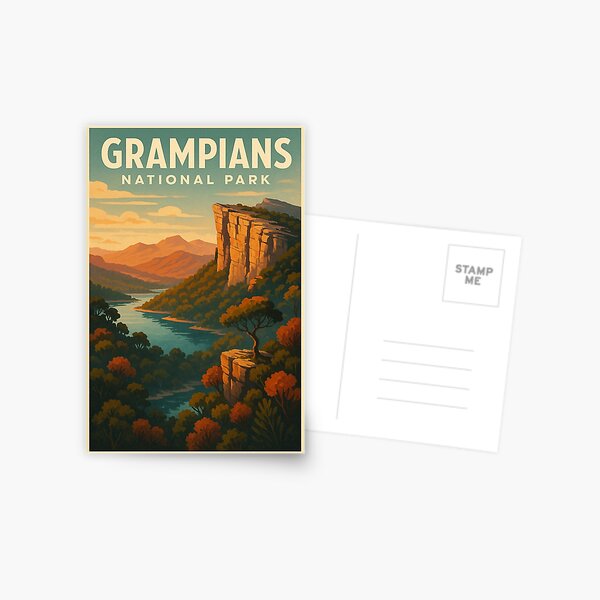 Item preview, River Valley and Cliffs at Grampians National Park, Western Victoria designed and sold by Places On Earth.