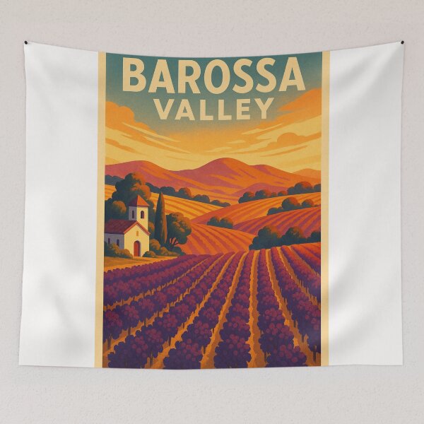 Item preview, Barossa Valley Vineyard Landscape at Dusk, South Australia designed and sold by Places On Earth.