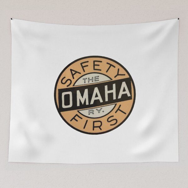 Artikelvorschau, Vintage The Omaha Railway - Safety First entworfen und verkauft von QuayTradingCo.