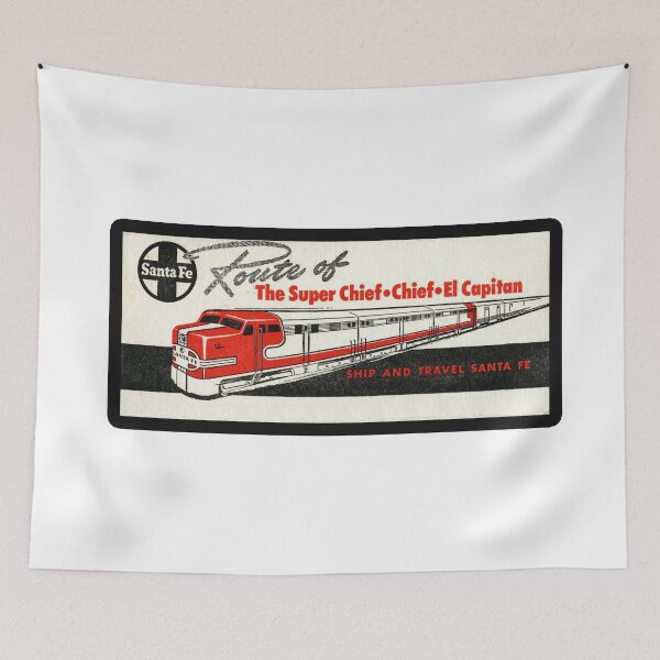 Item preview, Vintage Santa Fe Railroad - Route of The Super Chief - Chief - El Capitan designed and sold by QuayTradingCo.