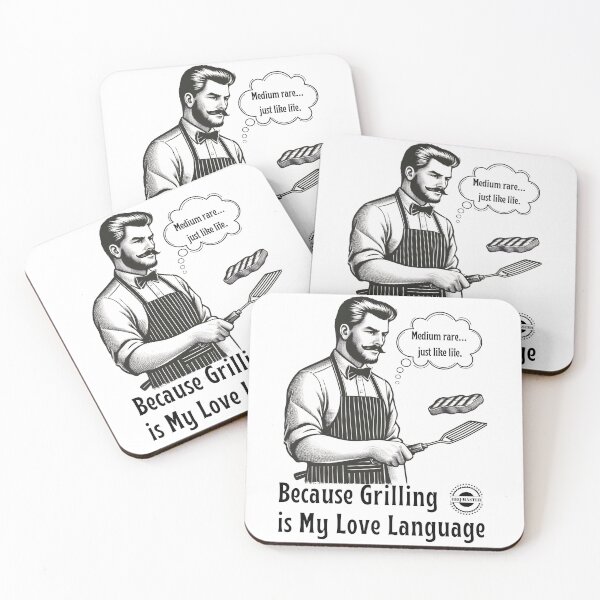 Item preview, Funny BBQ Dad - Medium Rare Grill Master - Retro Comic Book Style designed and sold by BeaverFriends.