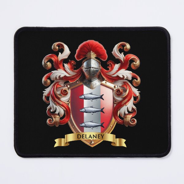 Item preview, Delaney Family Crest – Historic Coat of Arms, Irish Heritage Symbol designed and sold by Highlandkings.
