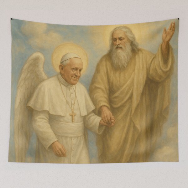 Item preview, The Ascension of Pope Francis to the Celestial Realm designed and sold by artes-lunares.