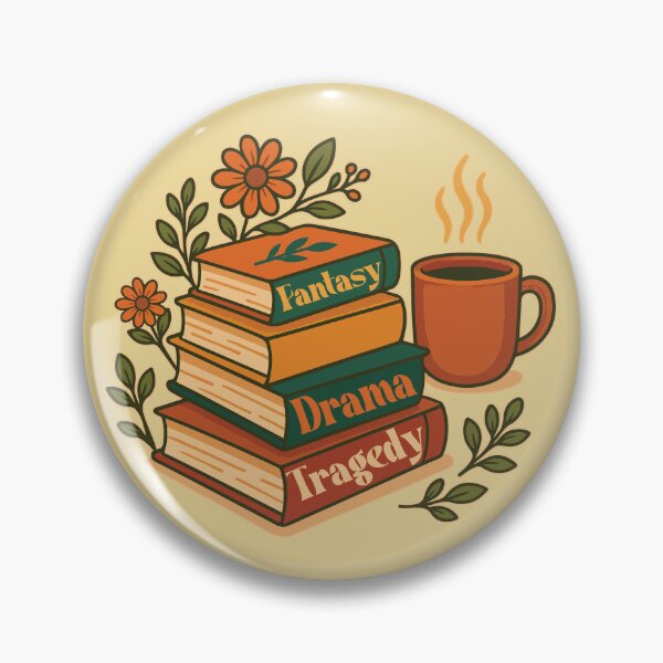 Item preview, Fantasy Drama Tragedy Subtle Book Lover Floral Theatre Funny Anti Trump FDT designed and sold by wtfbba.