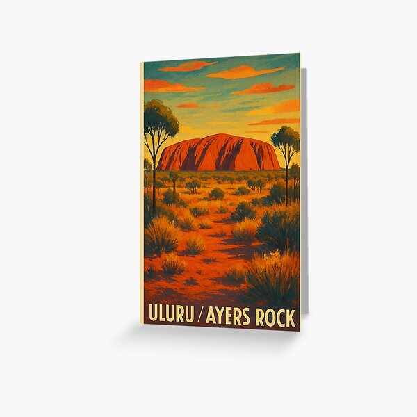 Item preview, Uluru / Ayers Rock Red Desert Landscape, Northern Territory Australia designed and sold by Places On Earth.