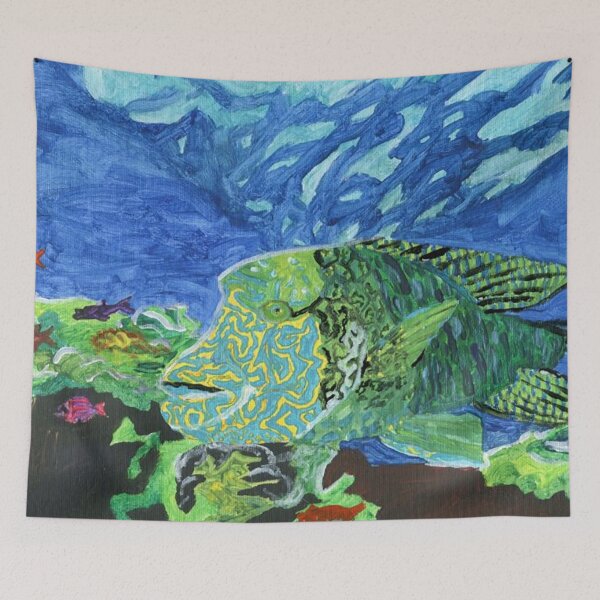 Item preview, Humphead Wrasse ( Critically Endangered Fish) designed and sold by ArtbyBrittney.