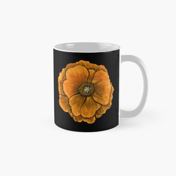 Item preview, California Poppy (solo, orange on black) by Robert Saenz designed and sold by Robert Saenz.