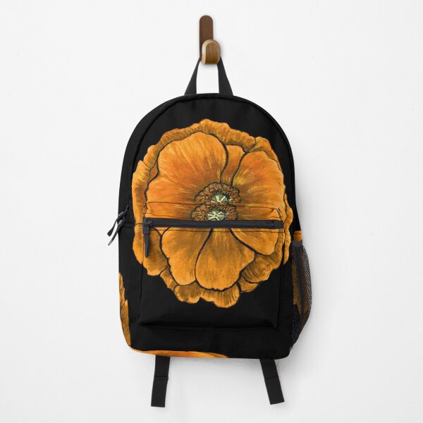 Item preview, California Poppy (solo, orange on black) by Robert Saenz designed and sold by Robert Saenz.