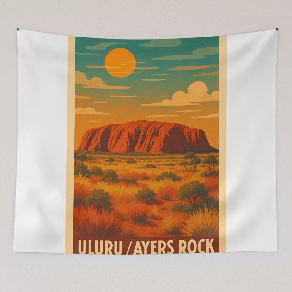 Item preview, Sunrise Over Uluru in Central Australia, Northern Territory designed and sold by Places On Earth.