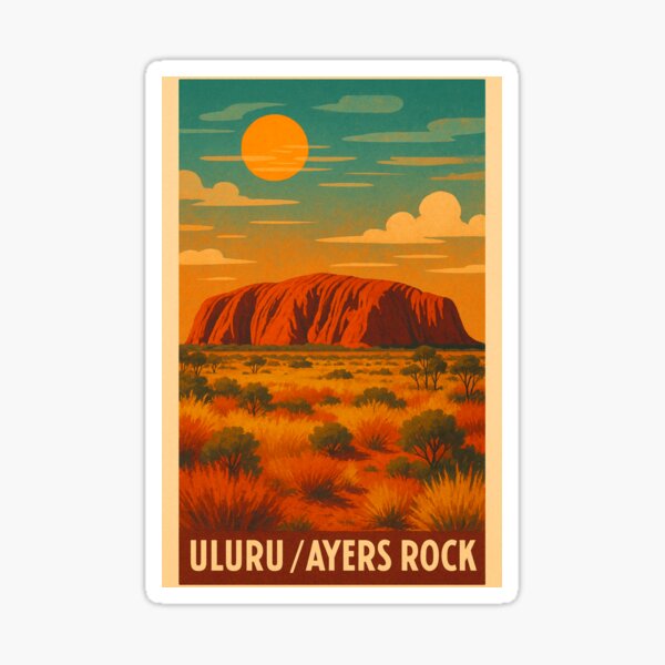 Artikel-Vorschau von Sonnenaufgang über Uluru in Zentralaustralien, Northern Territory, designt und verkauft von Places On Earth.