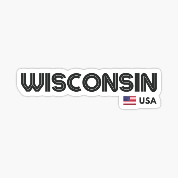 Vista previa del artículo con la obra «Wisconsin - Estados Unidos», diseñado y vendido por Sketch-Shack.