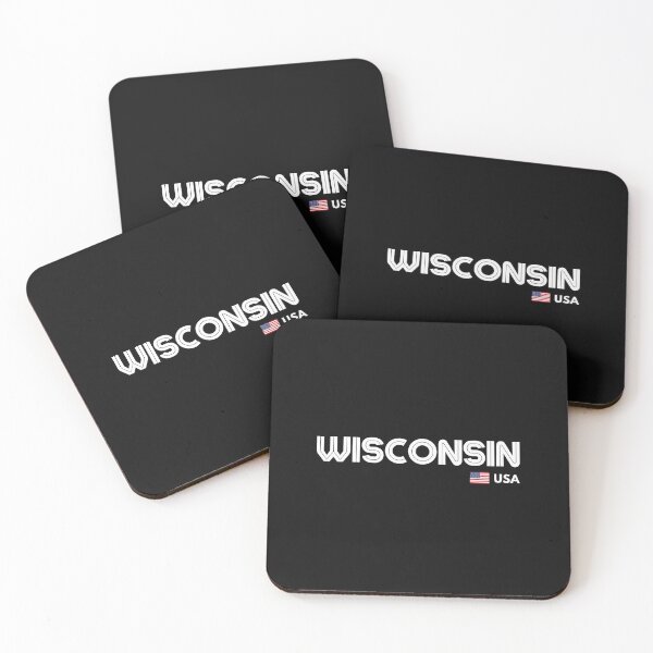 Vista previa del artículo con la obra «Wisconsin - Estados Unidos», diseñado y vendido por Sketch-Shack.