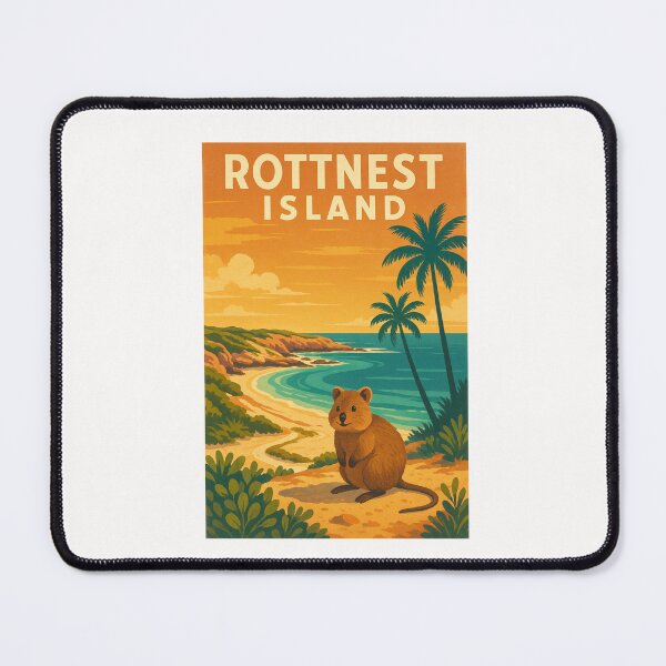 Item preview, Quokka and Sunset Beach View, Rottnest Island Western Australia designed and sold by Places On Earth.