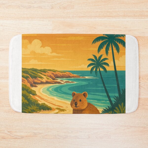 Item preview, Quokka and Sunset Beach View, Rottnest Island Western Australia designed and sold by Places On Earth.