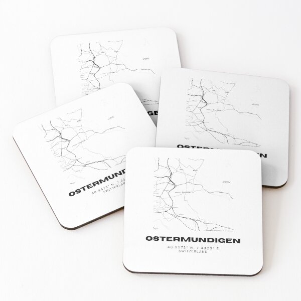 Item preview, Ostermundigen Switzerland Minimalist Black & White Map Print designed and sold by RM-Journey.