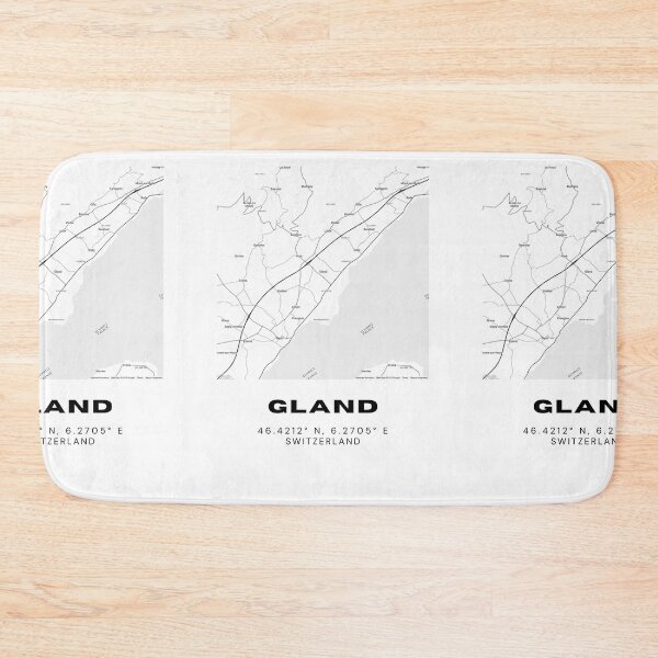 Item preview, Gland Switzerland Minimalist Black & White Map Print designed and sold by RM-Journey.