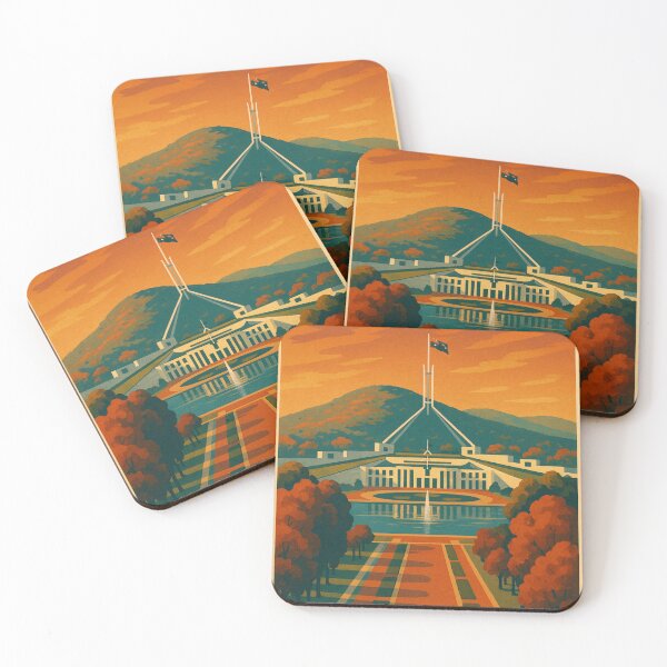 Item preview, Parliament House in Canberra at Sunset, Australian Capital Territory designed and sold by Places On Earth.