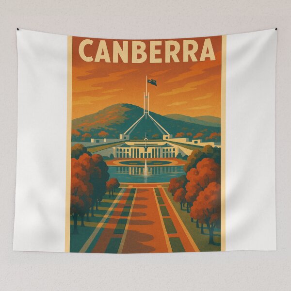 Item preview, Parliament House in Canberra at Sunset, Australian Capital Territory designed and sold by Places On Earth.
