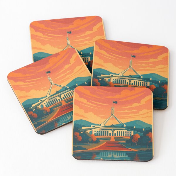 Item preview, Parliament House and Reflection Pool, Canberra ACT Australia designed and sold by Places On Earth.
