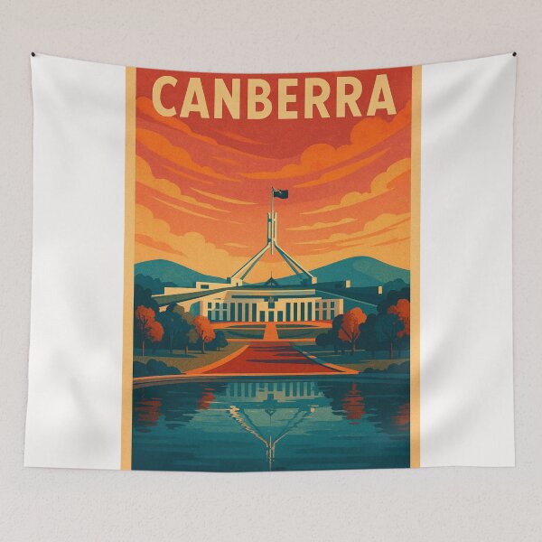 Item preview, Parliament House and Reflection Pool, Canberra ACT Australia designed and sold by Places On Earth.