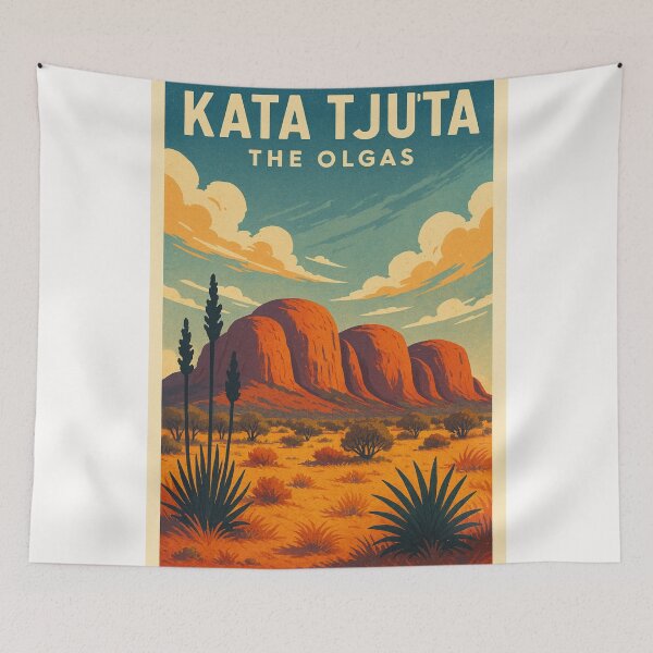 Item preview, Kata Tjuṯa (The Olgas) Domes Under Blue Sky, Northern Territory designed and sold by Places On Earth.