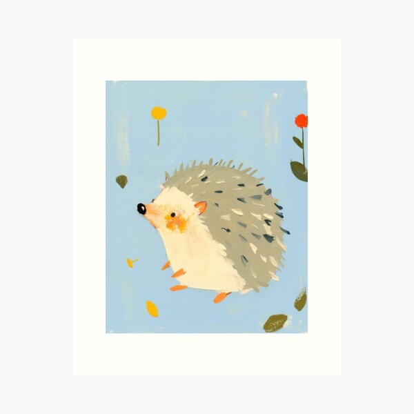 Item preview, Cute Hedgehog Nursery Art Whimsical Woodland Animal designed and sold by trajeado14.