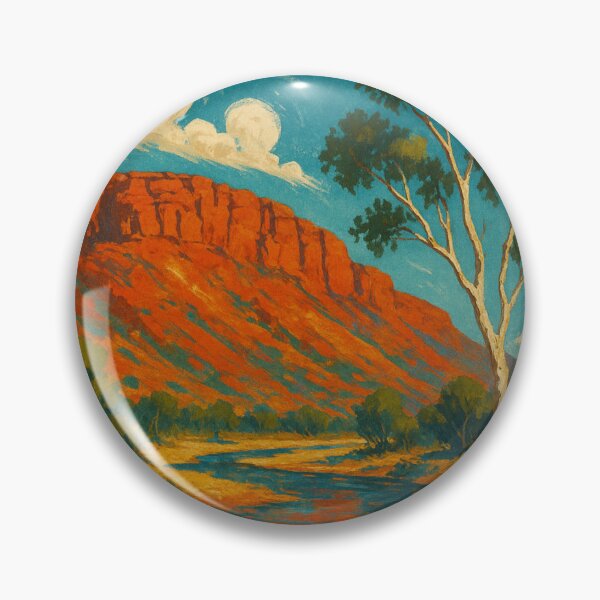 Item preview, Sunset Over Riverbank in Alice Springs, Northern Territory Australia designed and sold by Places On Earth.