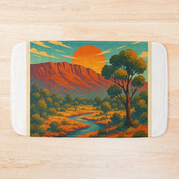 Item preview, Australian Riverbank in Alice Springs, Northern Territory Australia designed and sold by Places On Earth.