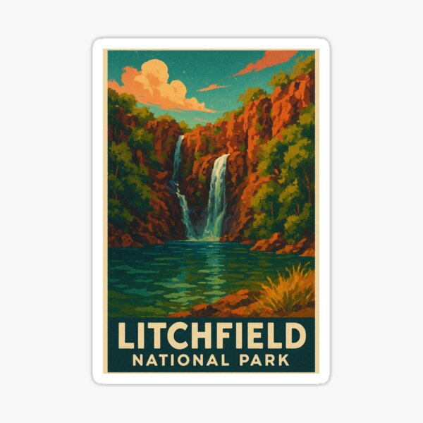 Item preview, Florence Falls in Litchfield National Park, Northern Territory Australia designed and sold by Places On Earth.