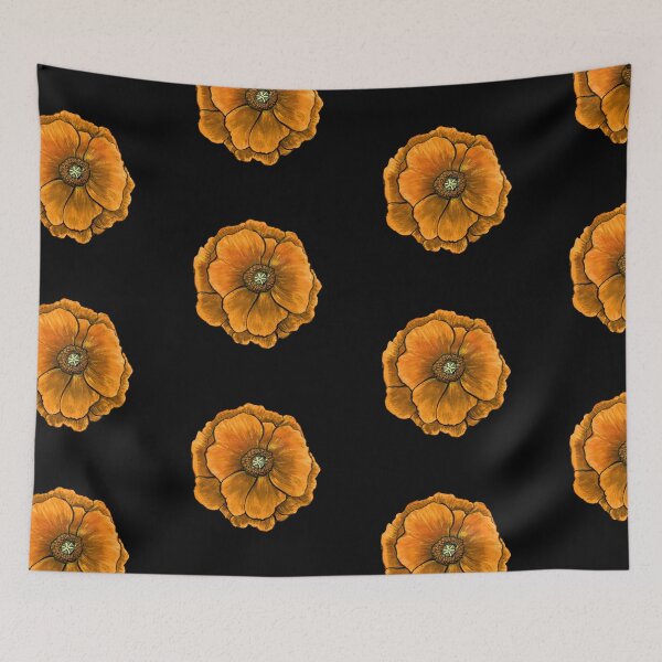 Item preview, California Poppy (solo, orange on black, Special Edition) by Robert Saenz designed and sold by Robert Saenz.
