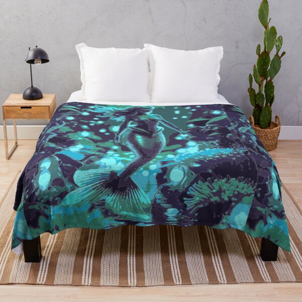 Item preview, Mystical Mermaid Underwater Glow – Fantasy Ocean Art designed and sold by LuxuryApparels.
